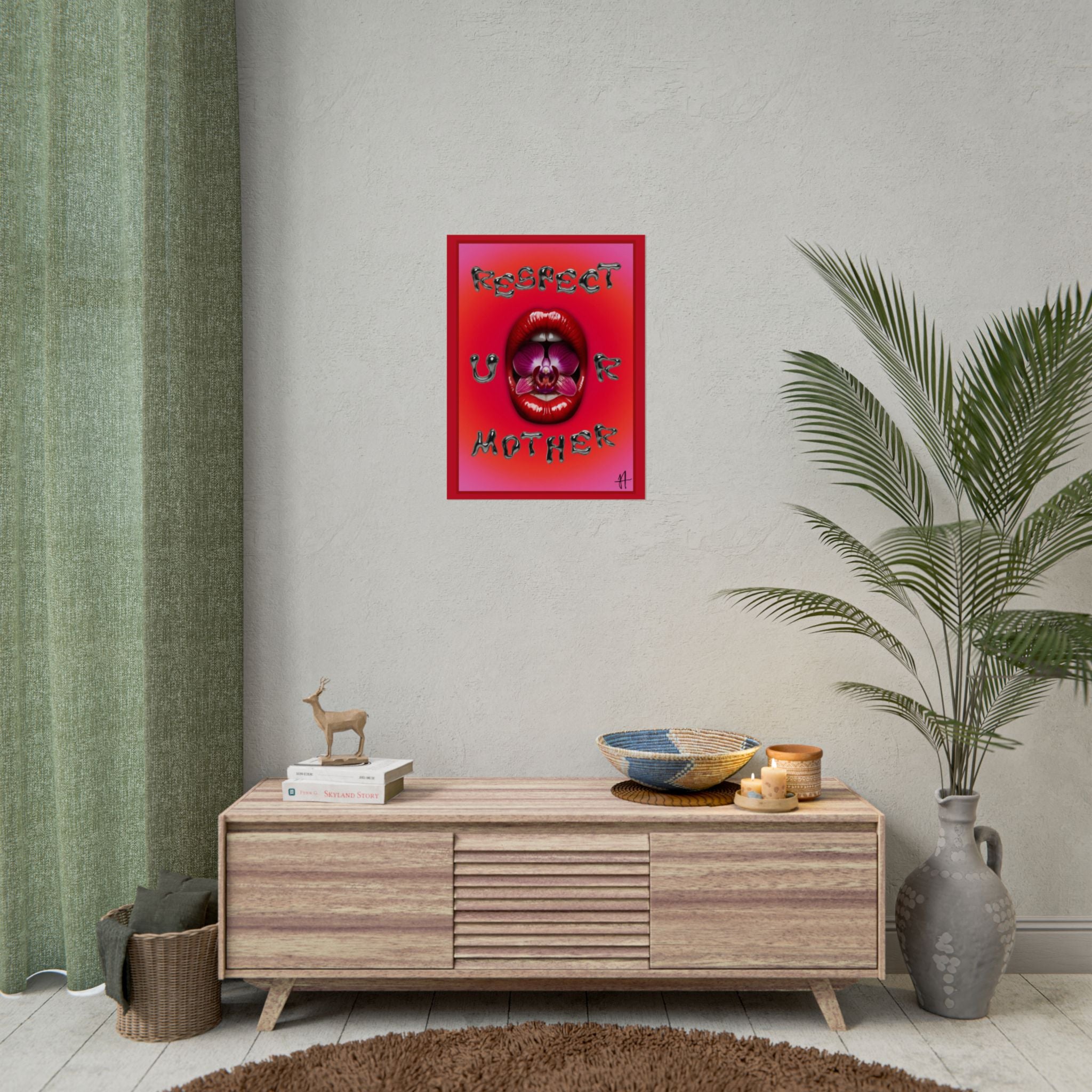 Respect UR Mother - Lippy Art Print Poster